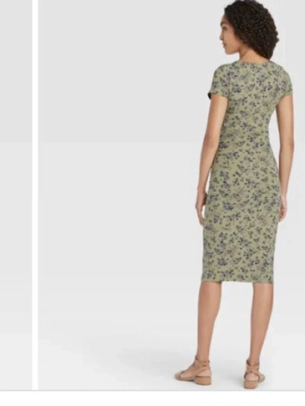 Ingrid & Isabel Green Floral Maternity Dress - Picture 2 of 6